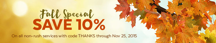 Fall sale - save 10 - banner