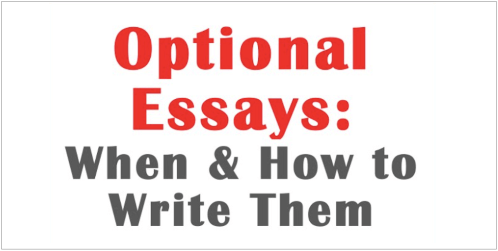 optional essays when how to write
