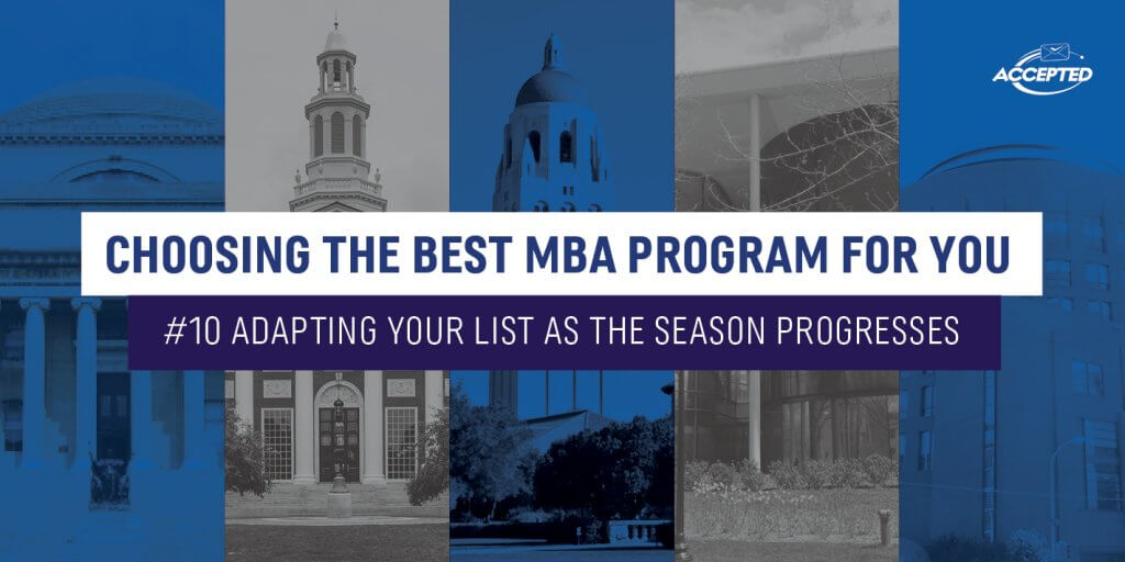 Best MBA Adapting Your List