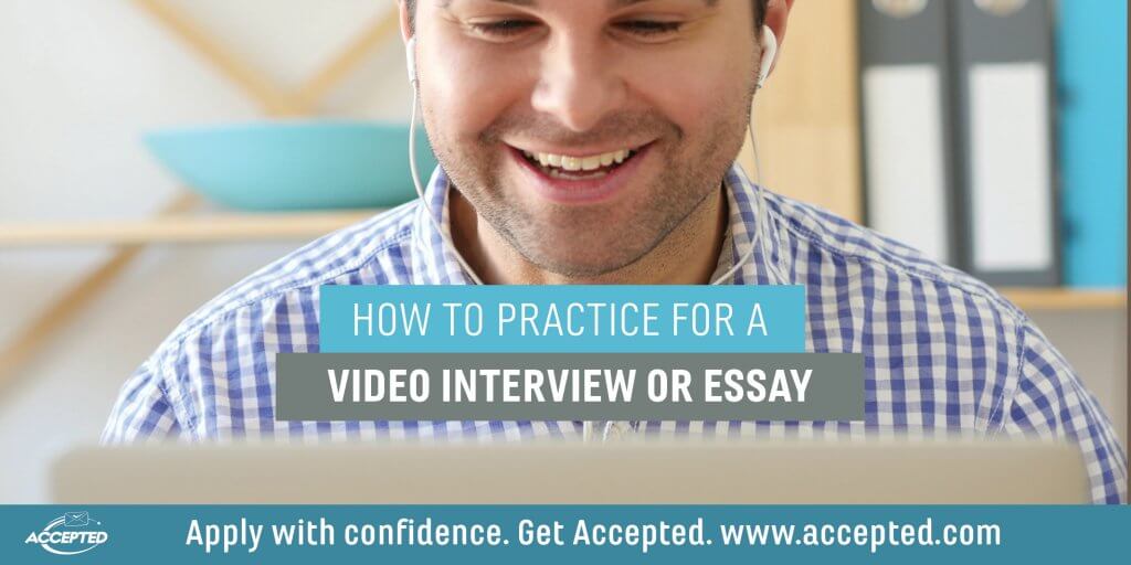 How to practice for a video interview or essay