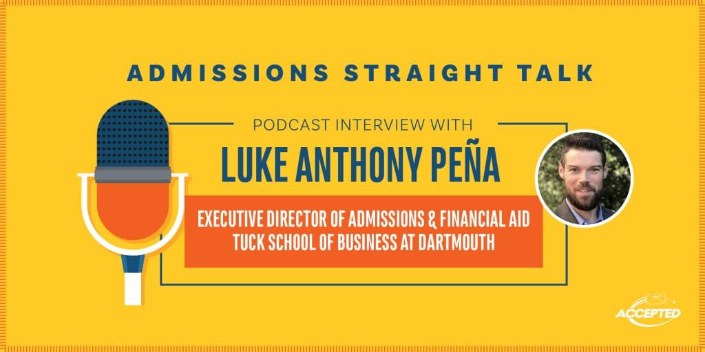 A Podcast interview with Luke Anthony Pena, Executive Director of Admissions & Financial Aid