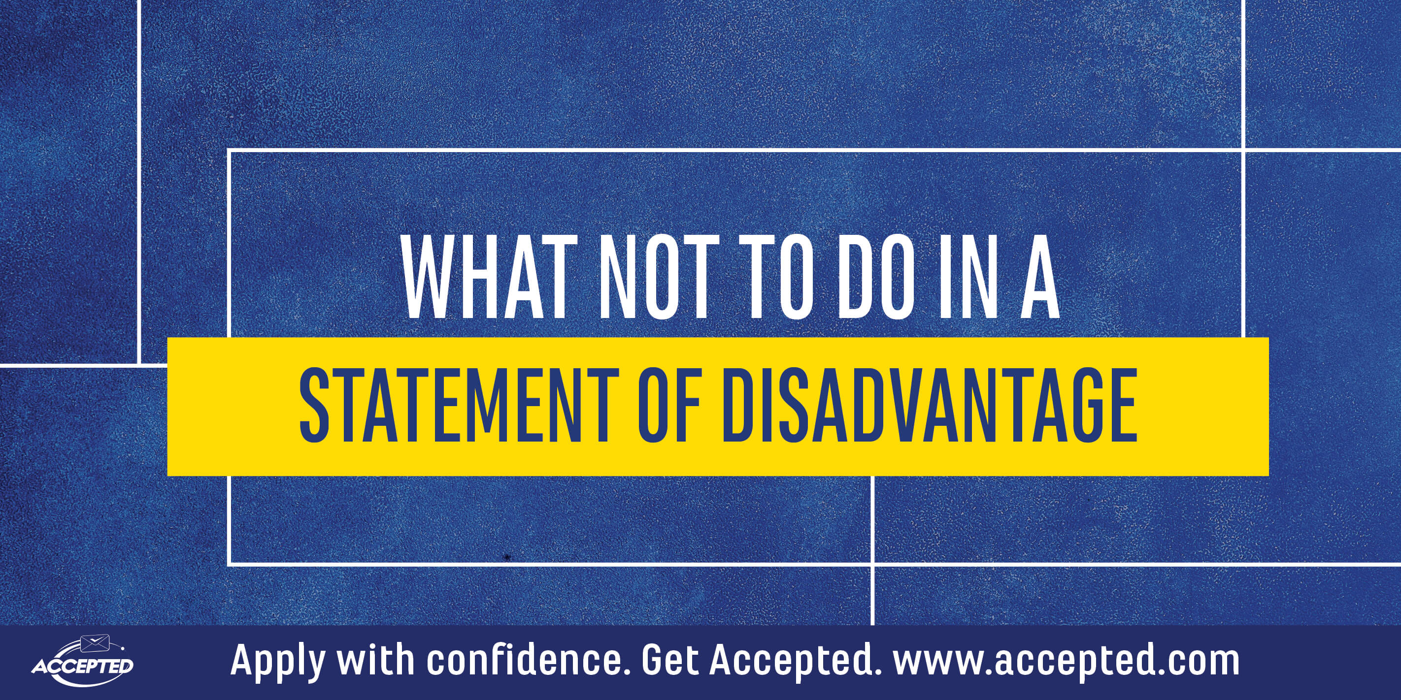 What NOT to do in a statement of disadvantage