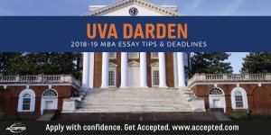 UVA Darden 2018-19 MBA Essay Tips and Deadlines