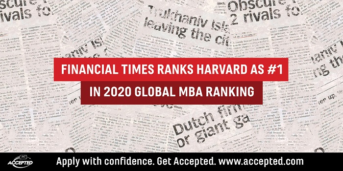 Financial Times ranks Harvard as 1 in 2020 global MBA rankings1