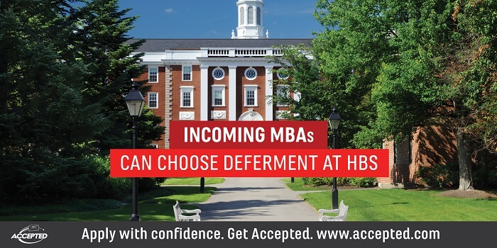 Incoming MBAs can choose deferment at HBA