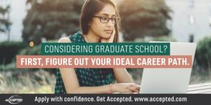 Considering grad school First figure out your ideal career path