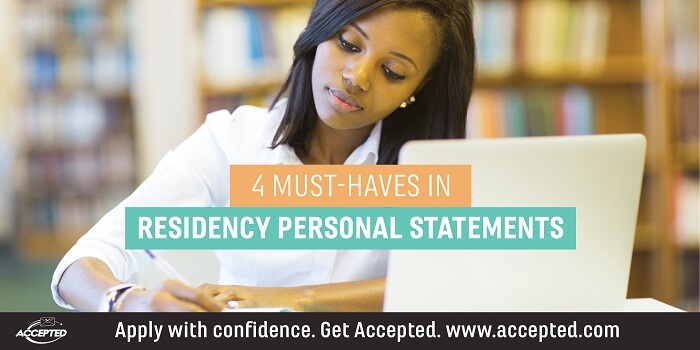 4 must haves in residency personal statements