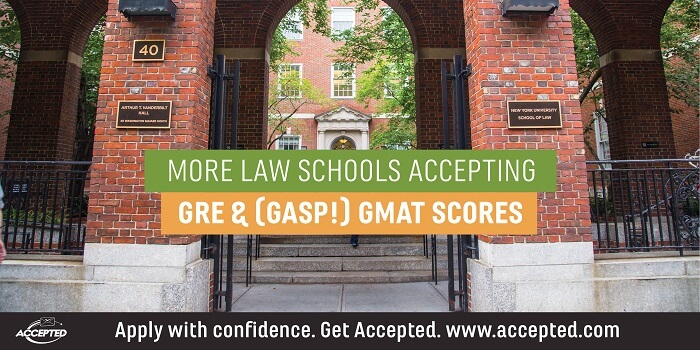 More law schools accept GRE and GMAT