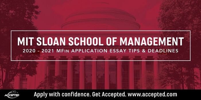 MIT Sloan MFin application essay tips and deadlines