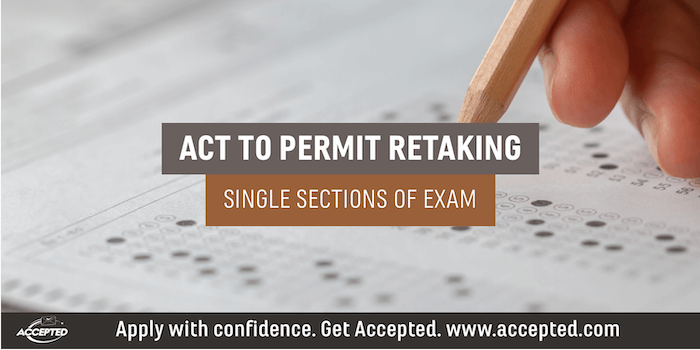 act to permit retaking single sections of exam