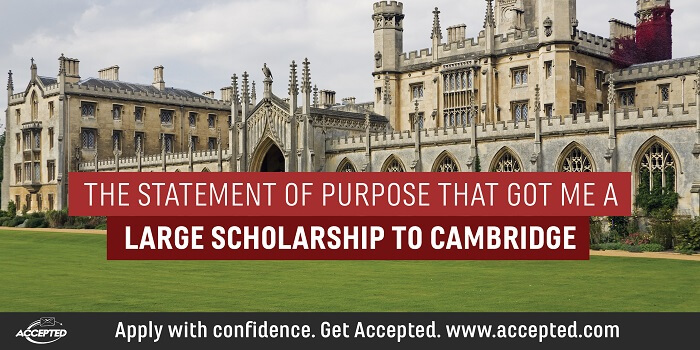 The statement of purpose that got me a large scholarship to Cambridge