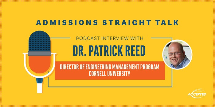 Listen to our podcast interview with Dr. Patrick Reed, Director of Cornell’s Master’s in Engineering Management Program!
