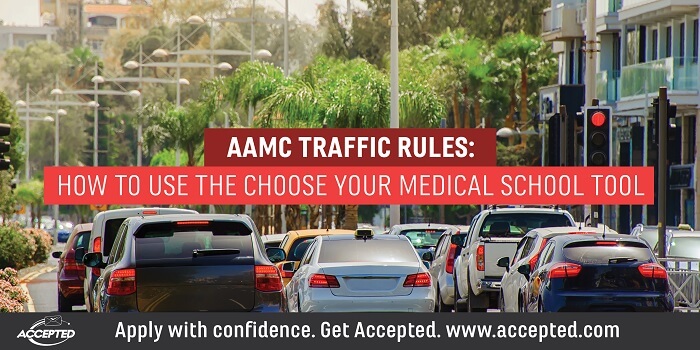 Traffic rules- How to use the Choose Your Medical School tool