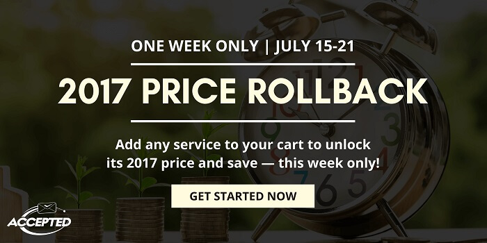 We're Rolling Back Prices for One Week Only!