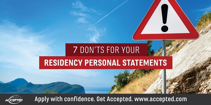 7 Don’ts for Your Residency Personal Statements