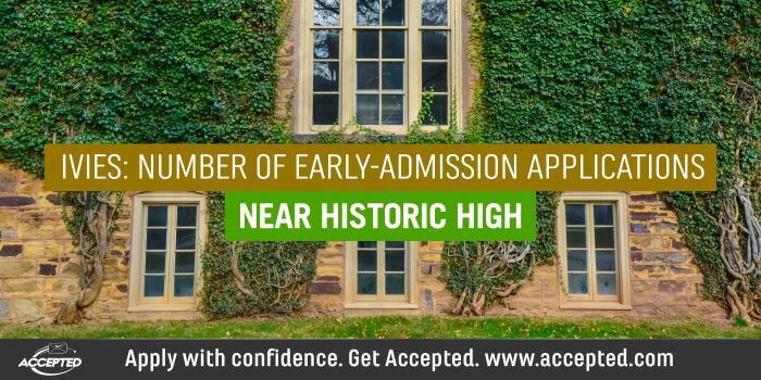 Ivies: Number of Early-Admission Applications Near Historic High