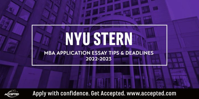 NYU Stern MBA Essay Tips & Deadlines