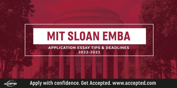 MIT Sloan EMBA 2022 2023