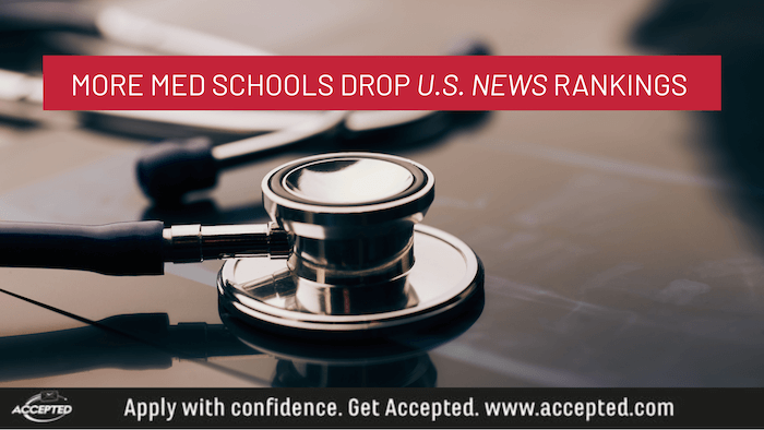 More Med Schools Drop U.S. News Rankings